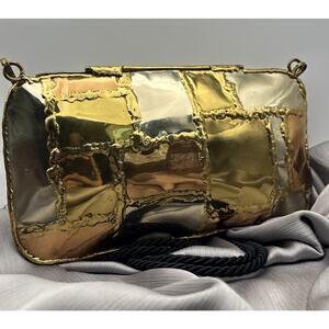 Vintage Exart Mixed Metal Hand Crafted Flip Top Purse Handbag Mexico 4*8